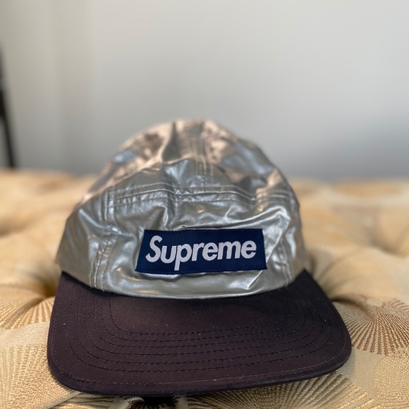 Authentic Silver Metallic Camp Hat 